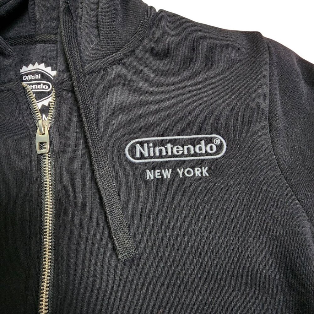Nintendo New York 1889 Mario Coin OFFICIAL Hooded Sweatshirt Black, Medium - Picture 4 of 10